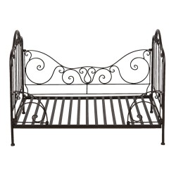 Clayre & Eef Cesta per cani 80x53x58 cm Marrone Nero  Ferro Rettangolo