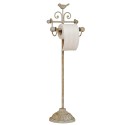 Clayre & Eef Toilet Paper Holder 22x10x69 cm Beige Iron Bird