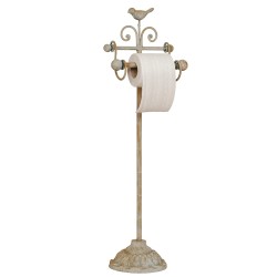 Clayre & Eef WC-Rollenhalter 22x10x69 cm Beige Eisen Vogel