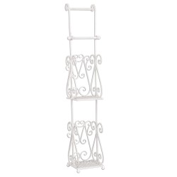 Clayre & Eef Toilet Paper Holder 17x17x97 cm White Iron Rectangle