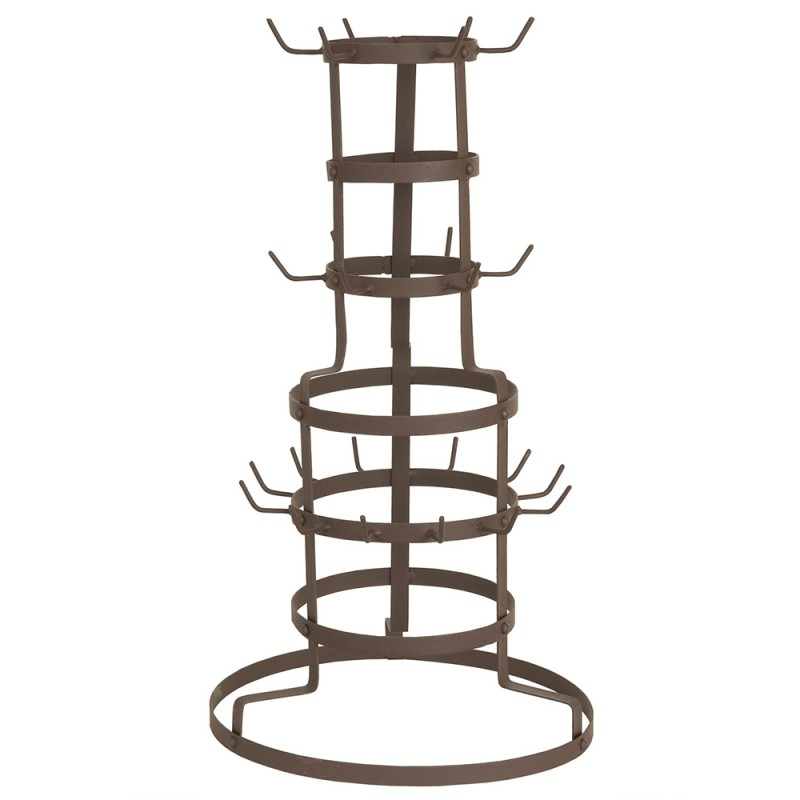 Clayre & Eef Portatasse Ø 30x54 cm Marrone Ferro Rotondo