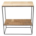 Clayre & Eef Sidetable  60x25x66 cm Bruin Hout Ijzer Rechthoek