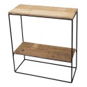 Clayre & Eef Sidetable  60x25x66 cm Bruin Hout Ijzer Rechthoek