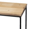 Clayre & Eef Beistelltisch 60x25x66 cm Braun Holz Eisen Rechteck