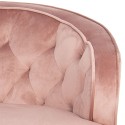 Clayre & Eef Poltrona con braccioli 74x81x71 cm Rosa Metallo Tessuto Rotondo