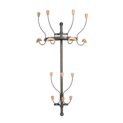 Clayre & Eef Wall Coat Rack 51x26x94 cm Brown Wood Metal