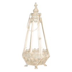 Clayre & Eef Lantern 30x30x68 cm Beige Iron