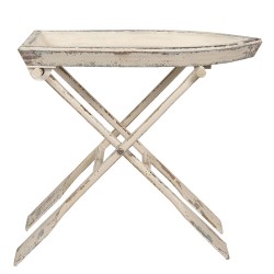 Clayre & Eef Side Table 70x39x64 cm White Wood