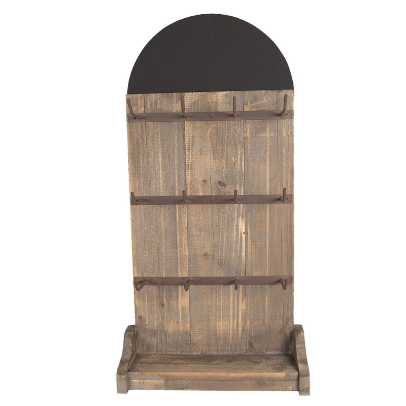 Clayre & Eef Porte-tasses 38x24x79 cm Marron Bois Fer Rectangle