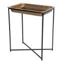 Clayre & Eef Beistelltisch 53x54x62 cm Kupferfarbig Aluminium Rechteck