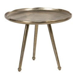 Clayre & Eef Bijzettafel  Ø 69x52 cm Goudkleurig Aluminium Rond