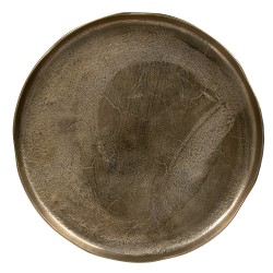 Clayre & Eef Bijzettafel  Ø 59x45 cm Goudkleurig Aluminium Rond