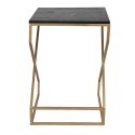 Clayre & Eef Side Table 40x40x55 cm Gold colored Iron Wood Square