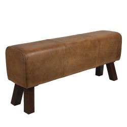 Clayre & Eef Hocker  119x30x53 cm Bruin Leder Rechthoek