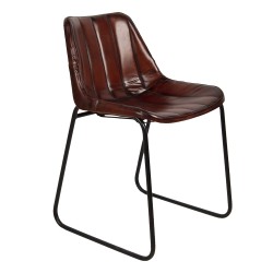 Clayre & Eef Dining Chair 46x48x79 cm Brown Leather