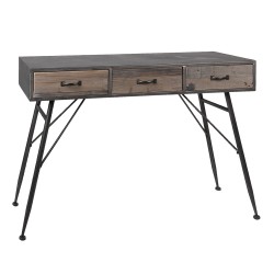 Clayre & Eef Sidetable  116x40x80 cm Grijs Ijzer Hout Rechthoek