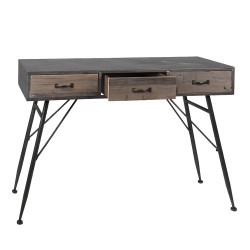 Clayre & Eef Sidetable  116x40x80 cm Grijs Ijzer Hout Rechthoek