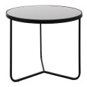 Clayre & Eef Table d'appoint Ø 75x50 cm Noir Aluminium Rond