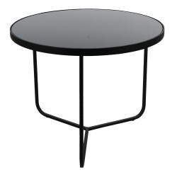 Clayre & Eef Side Table Ø 60x45 cm Black Aluminium Round