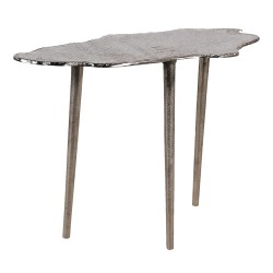 Clayre & Eef Table d'appoint 56x24x45 cm Gris Aluminium