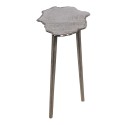 Clayre & Eef Table d'appoint 56x24x45 cm Gris Aluminium