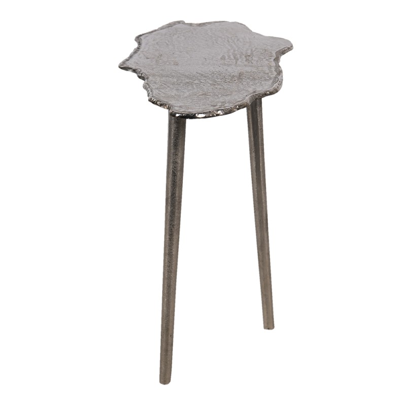 Clayre & Eef Table d'appoint 56x24x45 cm Gris Aluminium