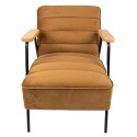 Clayre & Eef Armchair with Armrest 60x69x78 cm Brown Textile