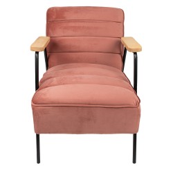 Clayre & Eef Fauteuil met Armleuning  60x69x78 cm Roze Textiel