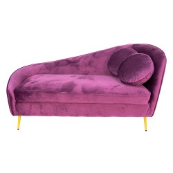 Clayre & Eef 2-Seater Lounge Sofa 2-Zits Purple Wood Textile