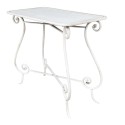 Clayre & Eef Side Table 90x48x79 cm White Iron Wood Rectangle