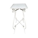 Clayre & Eef Side Table 90x48x79 cm White Iron Wood Rectangle