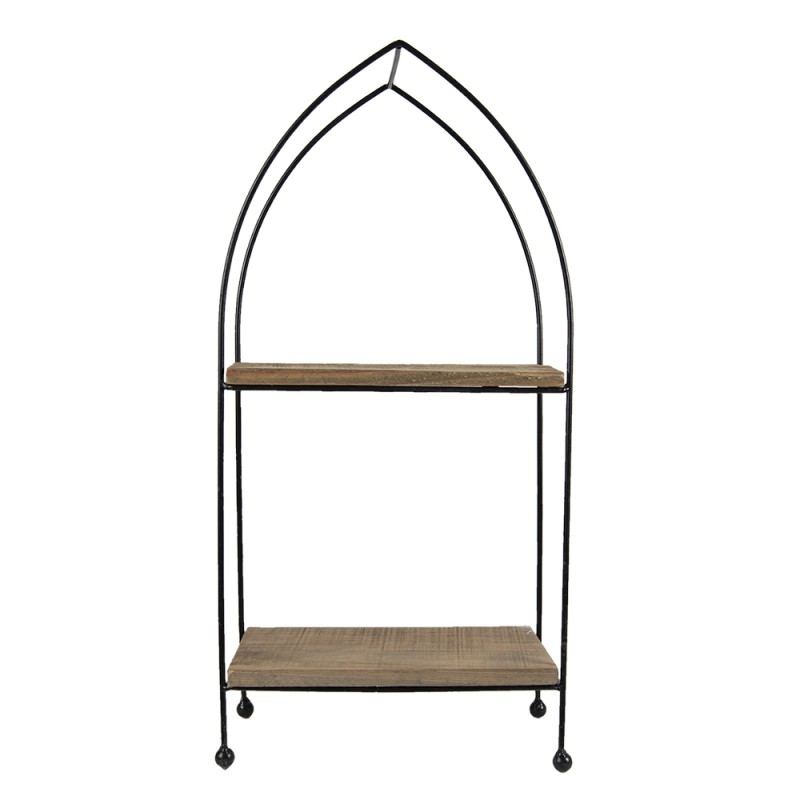 Clayre & Eef Etagere 27x14x57 cm Brown Wood Metal