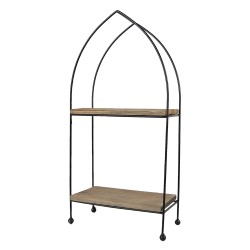 Clayre & Eef Etagere 27x14x57 cm Brown Wood Metal