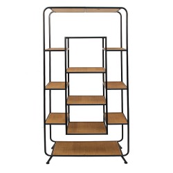 Clayre & Eef Wall Rack 80x32x169 cm Brown Black Wood Iron