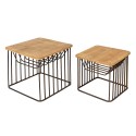 Clayre & Eef Table d'appoint set de 2 Marron Fer Bois