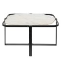 Clayre & Eef Coffee Table 86x68x45 cm Black White Iron