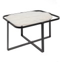 Clayre & Eef Table basse 86x68x45 cm Noir Blanc Fer