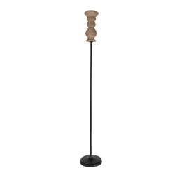 Clayre & Eef Candle holder 102 cm Black Brown Wood Iron