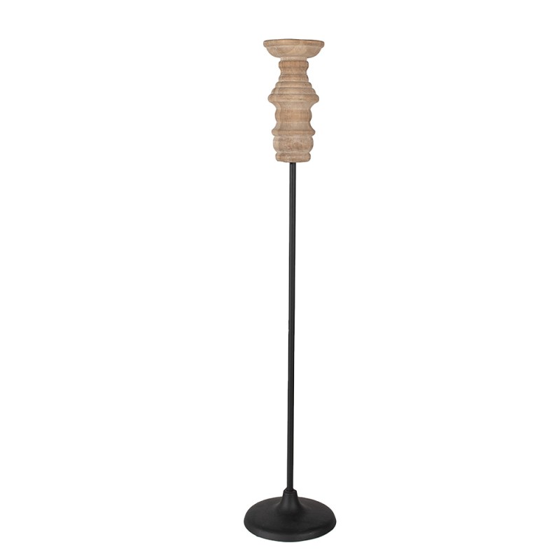 Clayre & Eef Candelabro 75 cm Nero Marrone  Legno Ferro