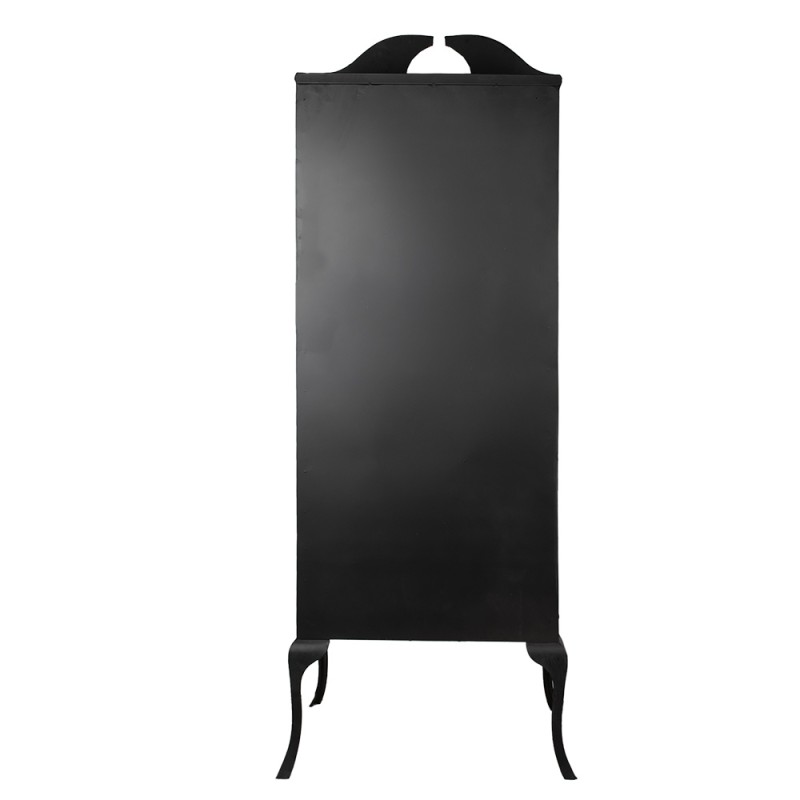 Clayre & Eef Display Cabinet 68x43x181 cm Black Iron Glass