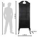 Clayre & Eef Display Cabinet 68x43x181 cm Black Iron Glass