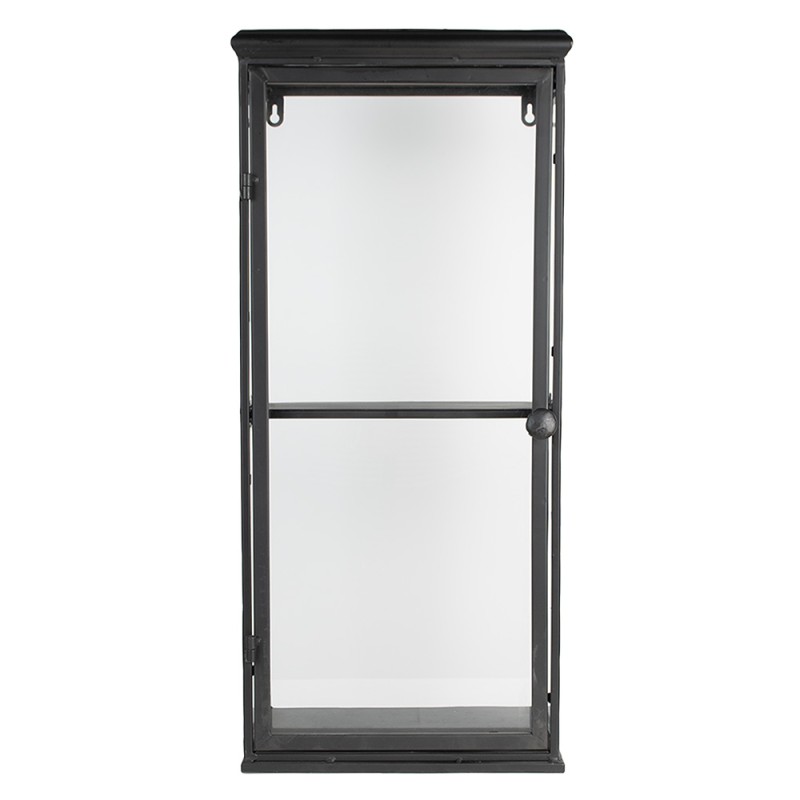 Clayre & Eef Display Cabinet 31x21x70 cm Black Iron Glass