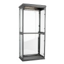 Clayre & Eef Display Cabinet 31x21x70 cm Black Iron Glass