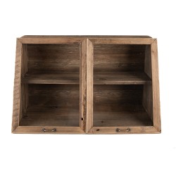 Clayre & Eef Vitrinekast  60x26x36 cm Bruin Hout Glas