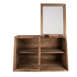 Clayre & Eef Vitrinekast  60x26x36 cm Bruin Hout Glas