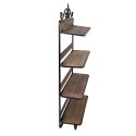 Clayre & Eef Wall Rack 60x22x123 cm Brown Black Wood Metal