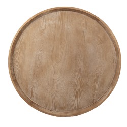 Clayre & Eef Salontafel  Ø 100x40 cm Bruin Zwart Hout Ijzer Rond