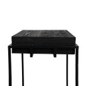 Clayre & Eef Table de plante 31x31x65 cm Noir Fer Bois Carré