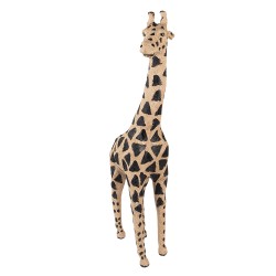 Clayre & Eef Figurine Giraffe 90 cm Brown Black Paper Iron Textile