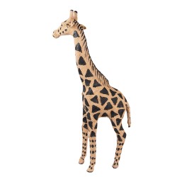 Clayre & Eef Statuetta Giraffa 90 cm Marrone Nero  Carta Ferro Tessuto